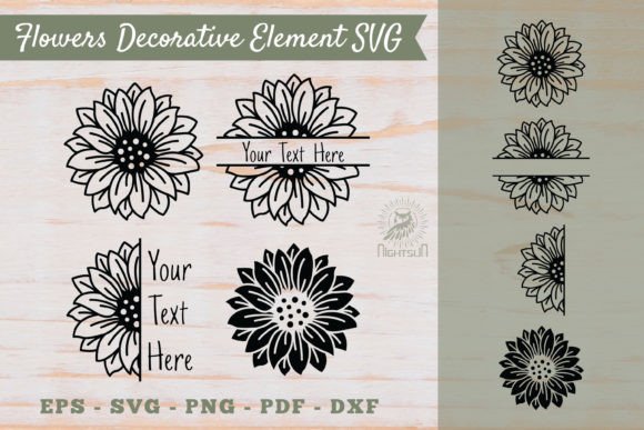 Bringing Digital Blooms to Life with Flowers Decorative Element SVG 8
