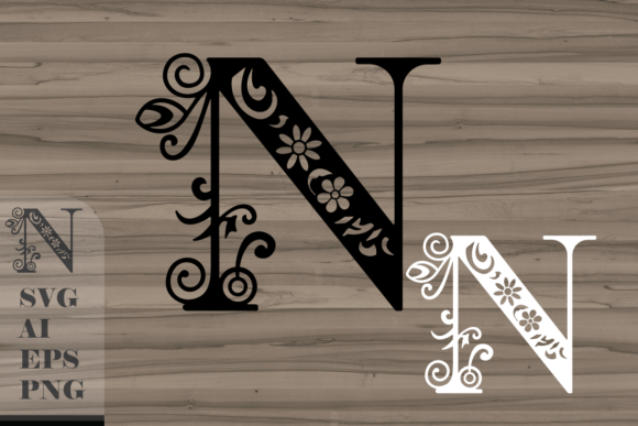 Bringing Elegance to Your Projects with a Floral Decorative Letter N