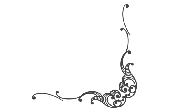 Decorative Corner. Wedding Invitation Fr