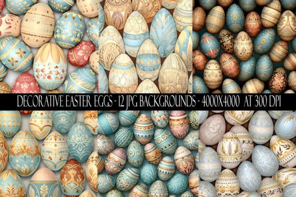 Decorative Easter Egg Backgrounds for Creative and Professional Use