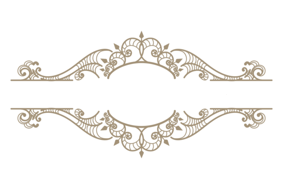 Decorative Flourish Emblem Border. Metal: A Versatile Design Element