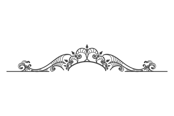 Decorative Royal Header with Curly Ornam: A Timeless Touch for Wedding Invitations
