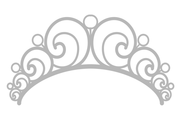 Decorative Vintage Tiara: Swirly Line Ornament