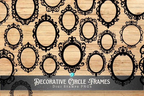 Elevate Crafts with Decorative Circle Frames Digi Stamps PNG
