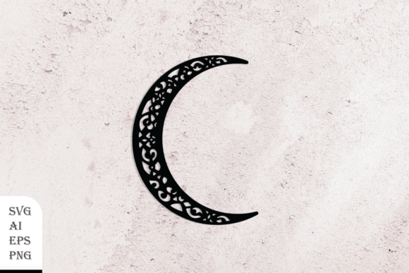 Elevate Designs with a Decorative Crescent Silhouette