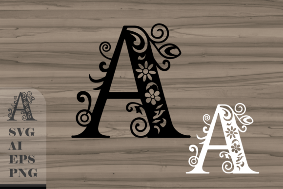 Elevate Designs with Floral Decorative Letter A