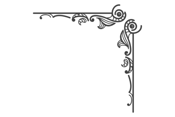 Elevate Designs with Vintage Calligraphic Corners