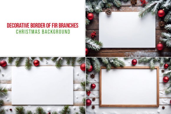 Elevate Your Holiday Designs with a Decorative Border Christmas Background