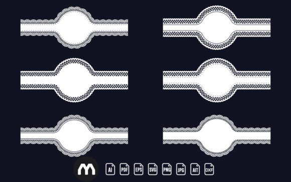Elevate Your Projects with Decorative Circular Border Lace Frame SVG Design Vol-1
