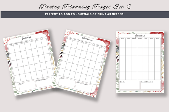 Elevate Your Workflow with Decorative Planning Pages Set 2