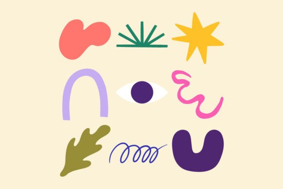 Elevating Your Designs with Hand Drawn Abstract Shape Decorative Elements
