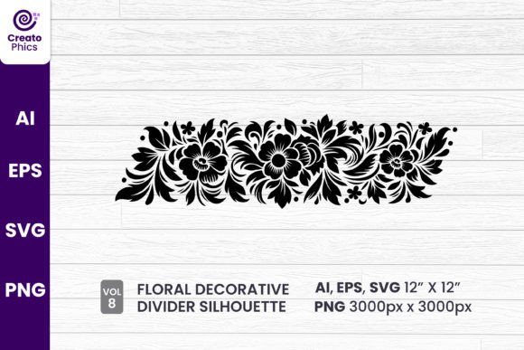 Evaluating the Utility of Floral Decorative Divider Silhouette 8