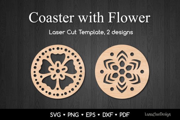 Floral Coaster Cut Files for Home Decor