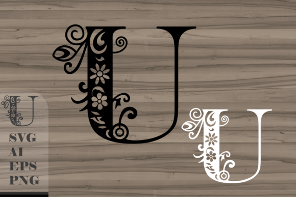 Floral Decorative Letter U: A Versatile Design Element for Creatives