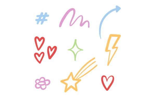 Fun Decorative Icon Elements for Vibrant Designs