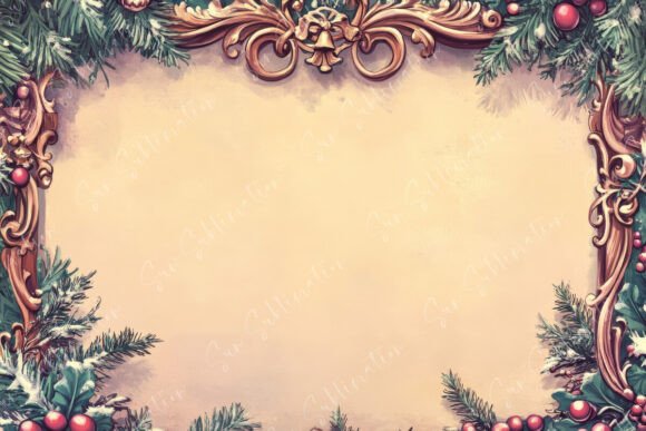 Mastering Holiday Design: The Power of a High-Resolution Decorative Christmas Frame with Holly and Berries