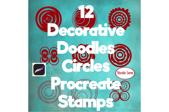 Mastering Your Digital Art with 12 Decorative Circles Procreate Stamps