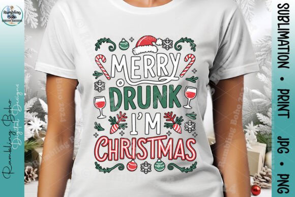 Merry Drunk I'm Christmas Decorative PNG Guide