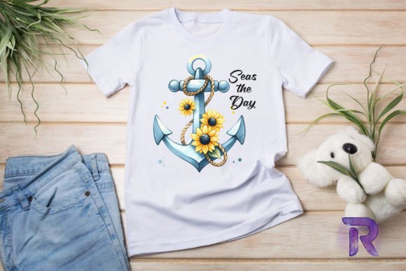 Seas the Day Decorative Anchor PNG