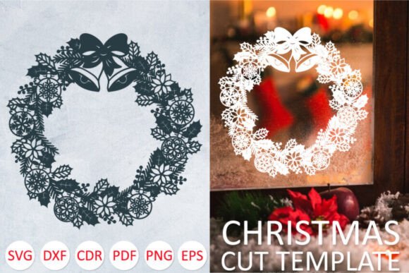 Transform Your Holidays with a Versatile Decorative Wreath SVG PNG for Christmas