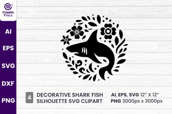 Unlocking Creative Potential with Decorative Shark Clipart Silhouette SVG