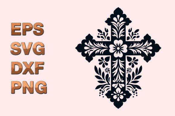 Unlocking Creative Potential with the Cross Decorative Floral Design Vector