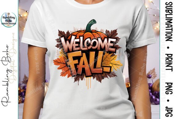 Welcome Fall Dark Decorative Design Guide